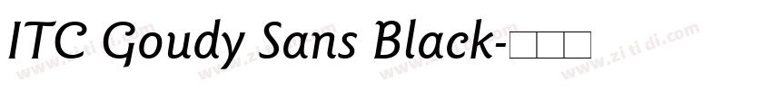 ITC Goudy Sans Black字体转换